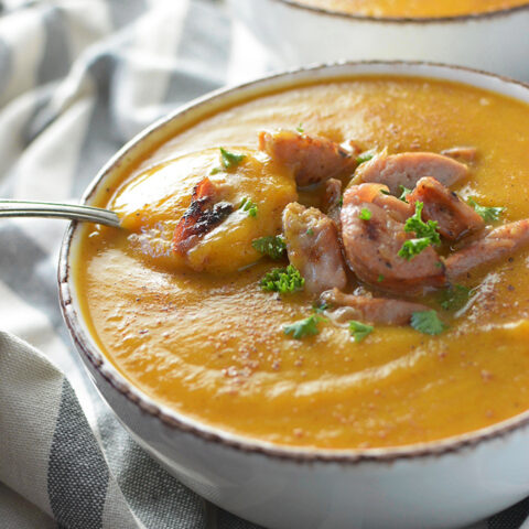 Butternut Squash Apple Sausage Soup