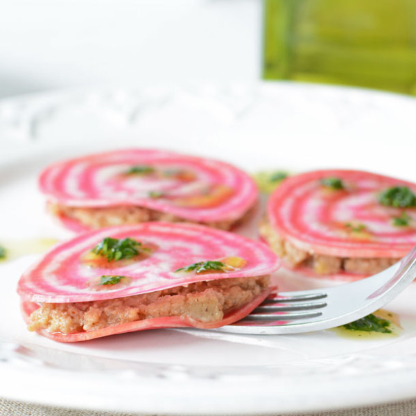 Raw CandyStriped Beet Ravioli Simple Seasonal