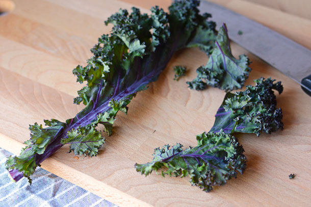 kale leaves roughly chopped
