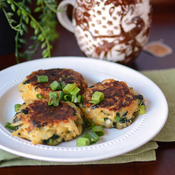 Spinach Potato Cakes with Parmesan