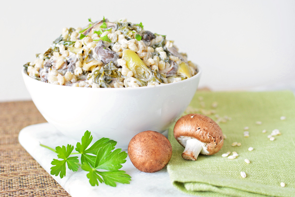 Hungarian Mushroom, Leeks and Kale Pilaf