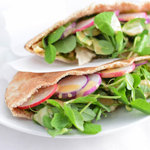 spicy spring garden pitas