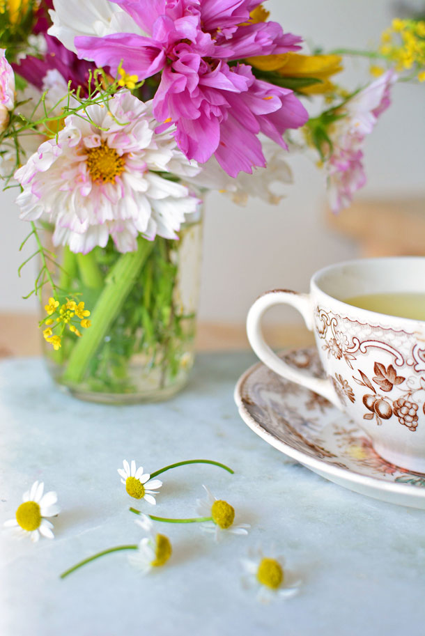 Chamomile Flowers and Tea