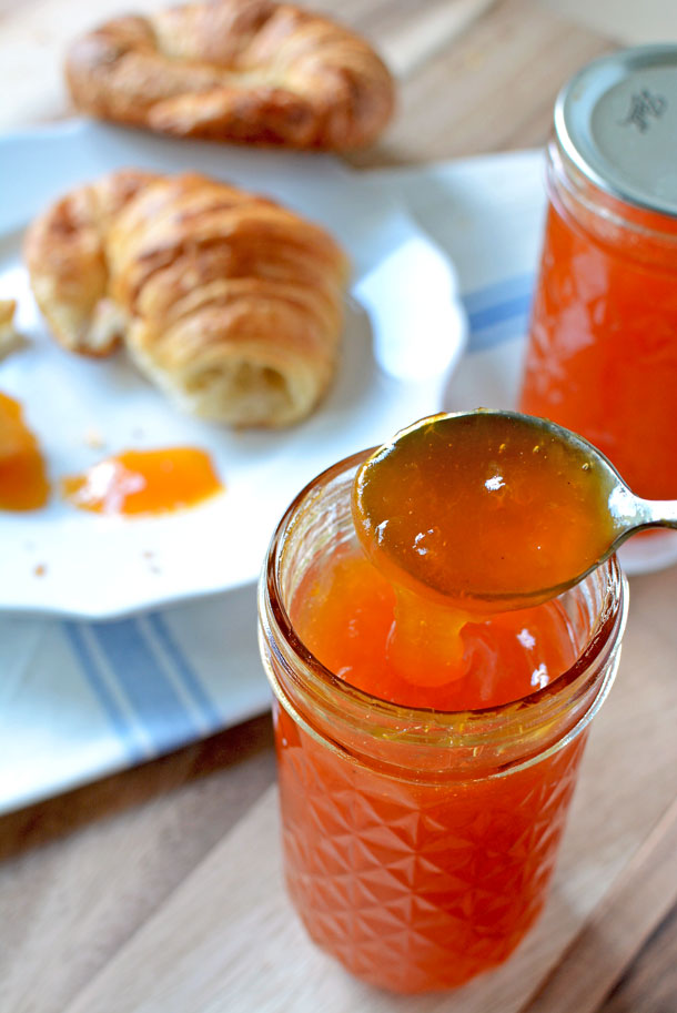 a jar of apricot jam