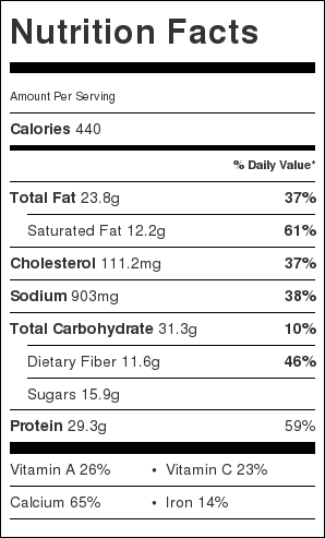 eggplant stuffed shells nutrition facts