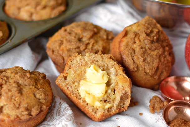 Apple Wheat Morning Muffins