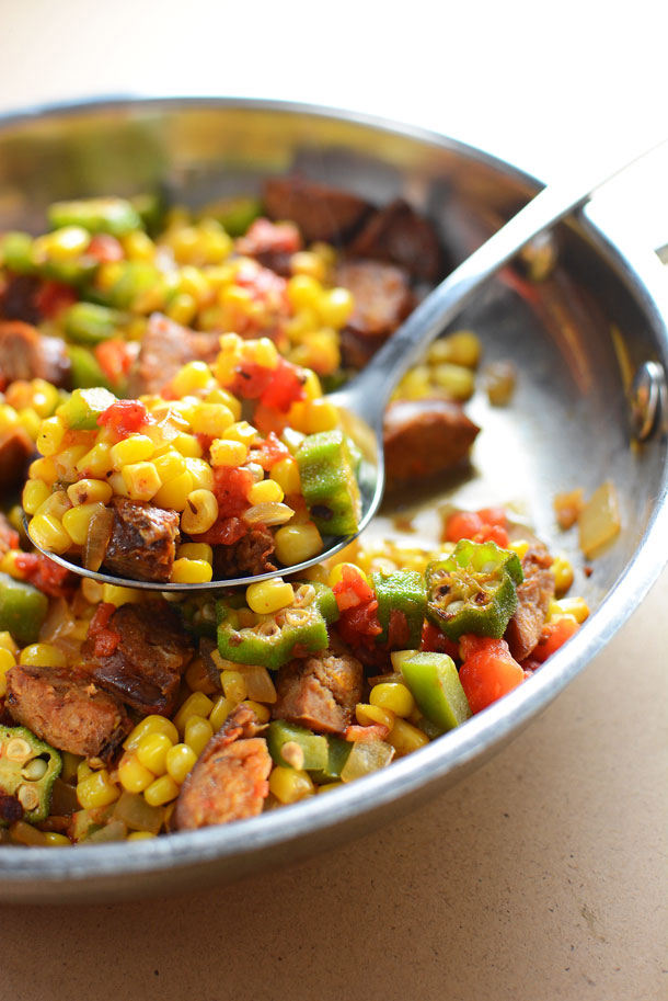 Corn and Okra Maque Choux