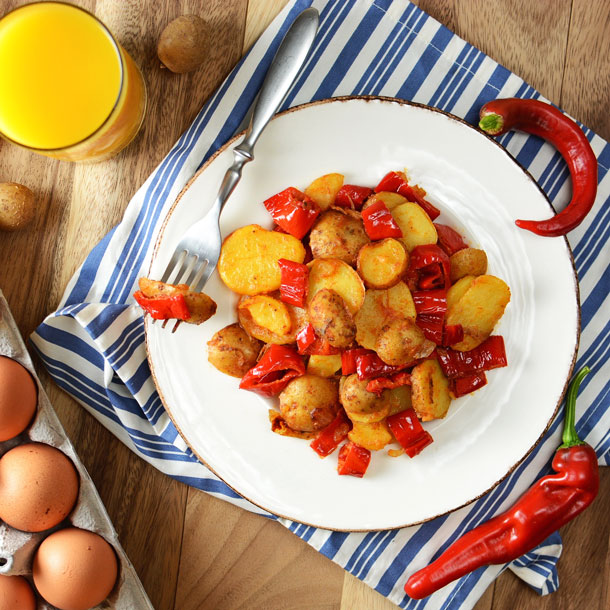 Zesty Potato and Pepper Hash