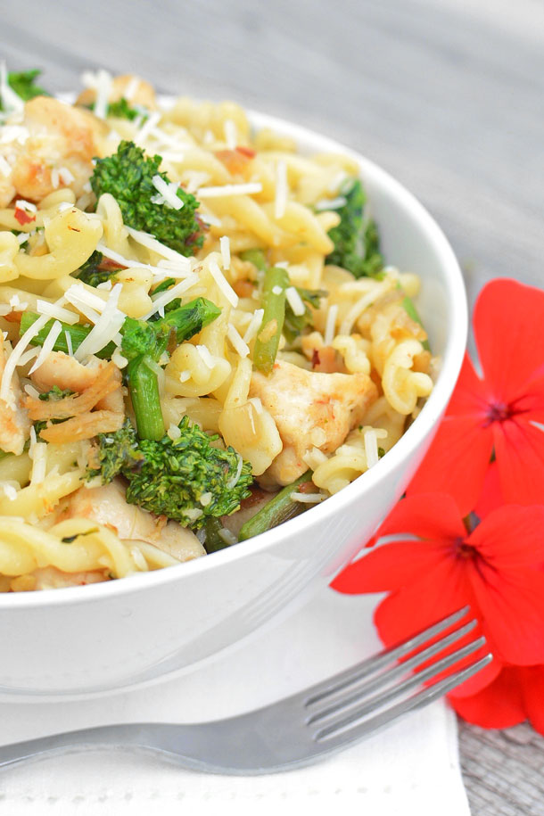 Broccoli Rabe and Chicken Pasta Bowl