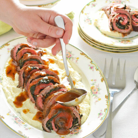 Beef Roulade with Celeriac Puree