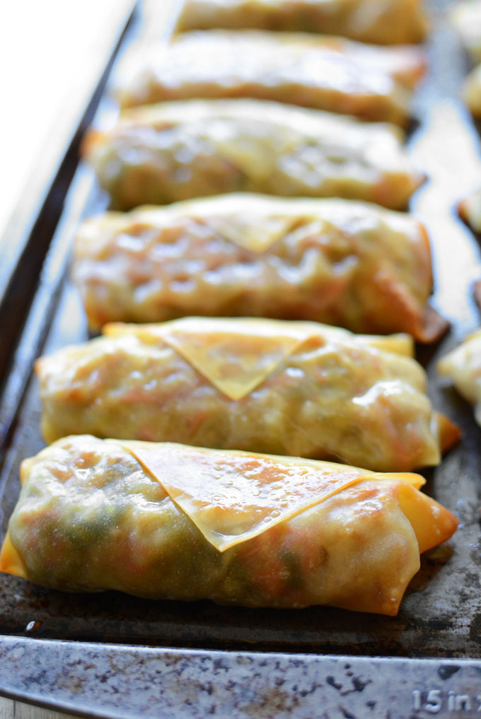 Baked Pork and Napa Cabbage Egg Rolls Simple Seasonal