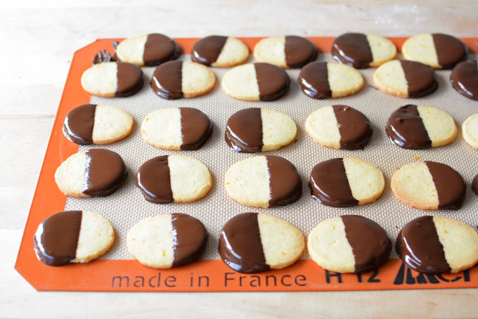 Chocolate-Dipped Orange Shortbread Cookies - Simple Seasonal