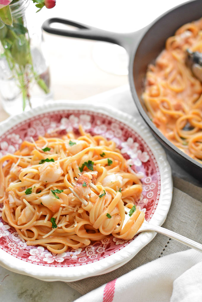 Lobster Linguine in Blushing Saffron Sauce Simple Seasonal