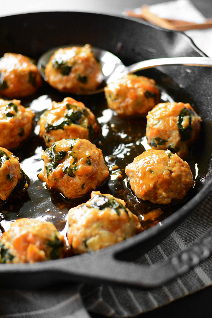Maple Sweet Potato Chicken Meatballs Simple Seasonal