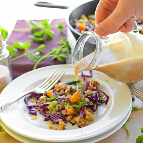 warm-butternut-red-cabbage-quinoa-almond-salad