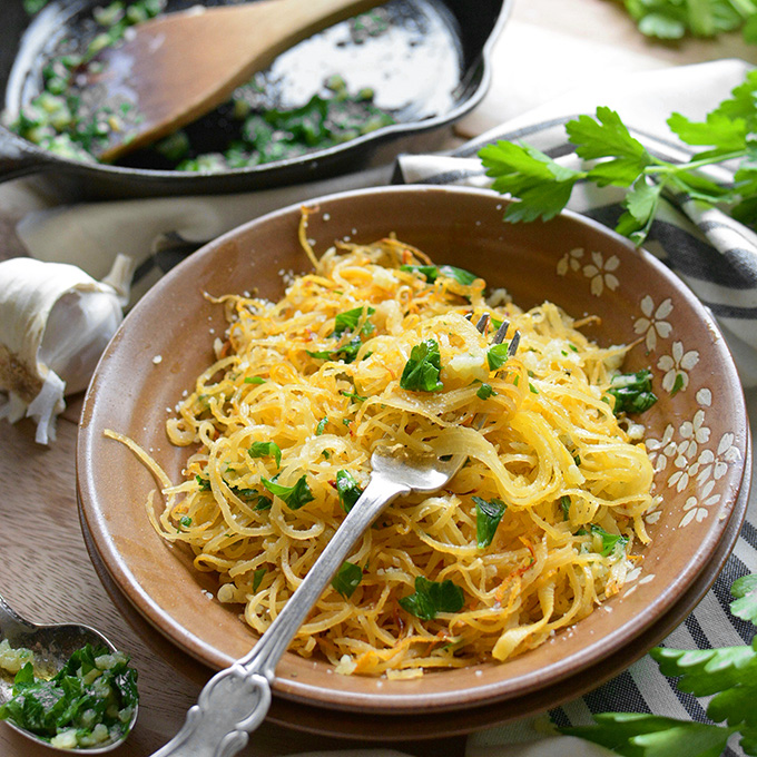 Baked Garlic & Herb Shoestring Rutabagas via Simple Seasonal