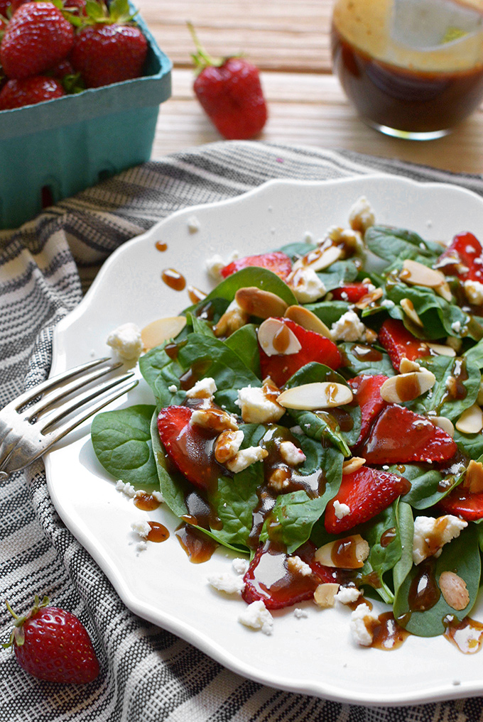 Strawberry And Spinach Salad With Balsamic Simple Seasonal 4813