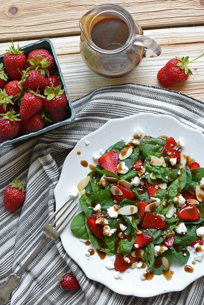 Strawberry and Spinach Salad with Balsamic - Simple Seasonal