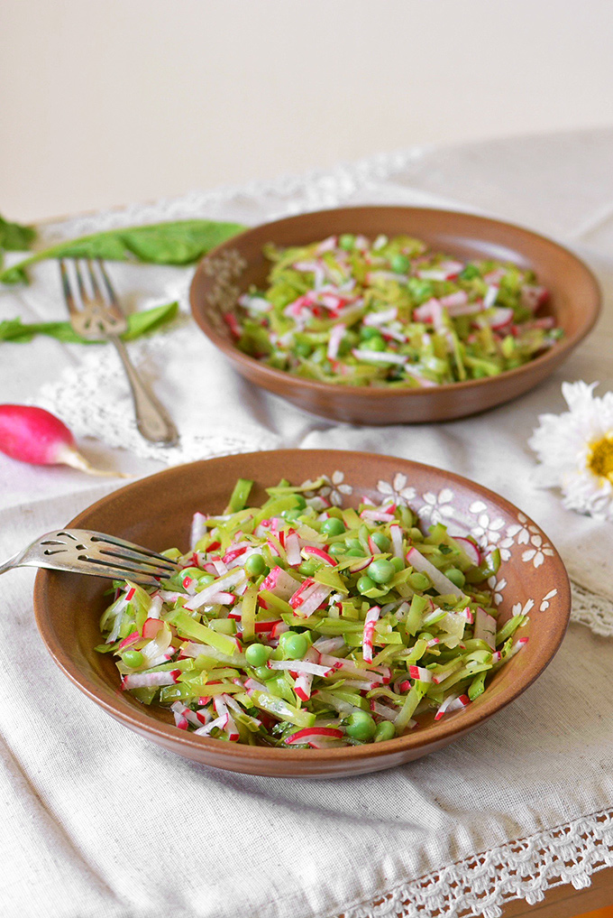 Julienned Snow Pea and Radish Salad - Simple Seasonal