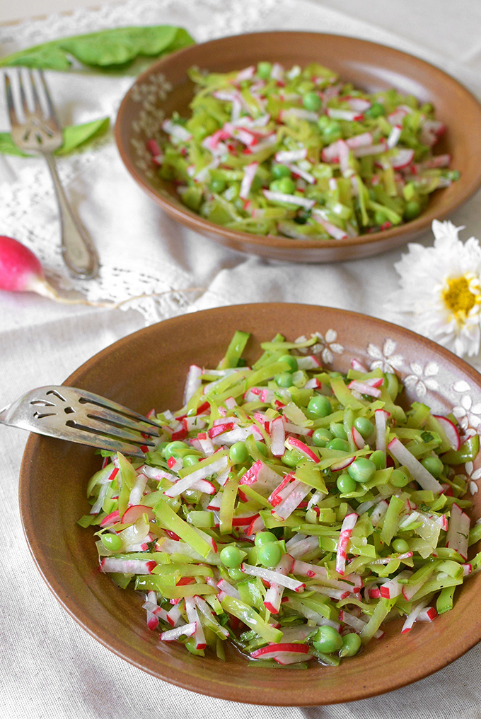 Julienned Snow Pea and Radish Salad - Simple Seasonal