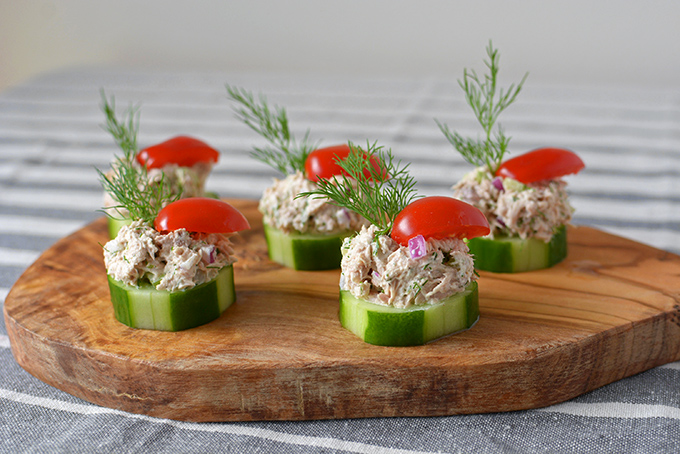 Cucumber Tuna Salad Bites - Simple Seasonal