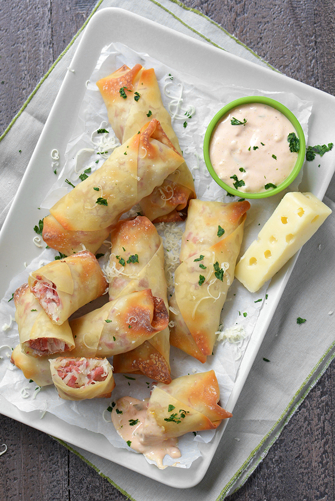 Baked Reuben Egg Rolls - Simple Seasonal