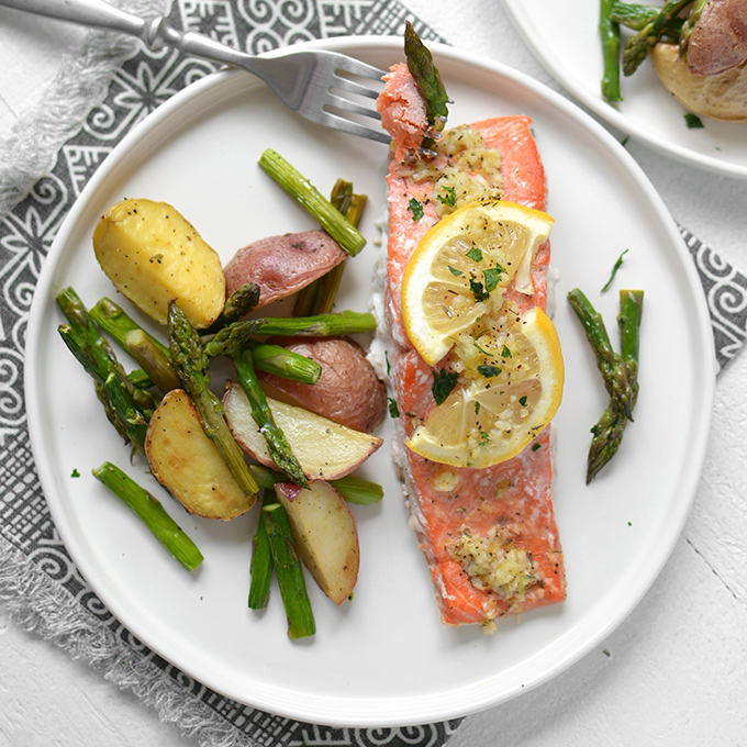 Sheet Pan Lemon Pepper Salmon and Veggies - Simple Seasonal