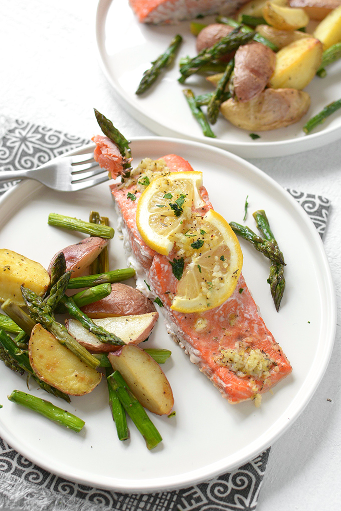 Sheet Pan Lemon Pepper Salmon and Veggies