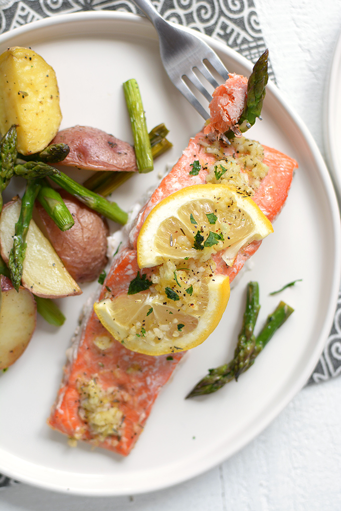 Sheet Pan Lemon Pepper Salmon and Veggies