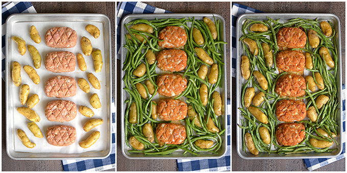 Steps for Making One Pan Meatloaf Dinner