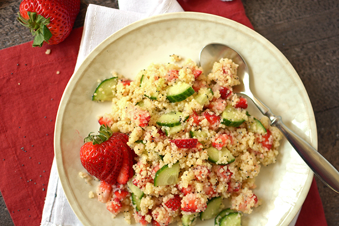 Strawberry Poppy Seed Couscous Salad