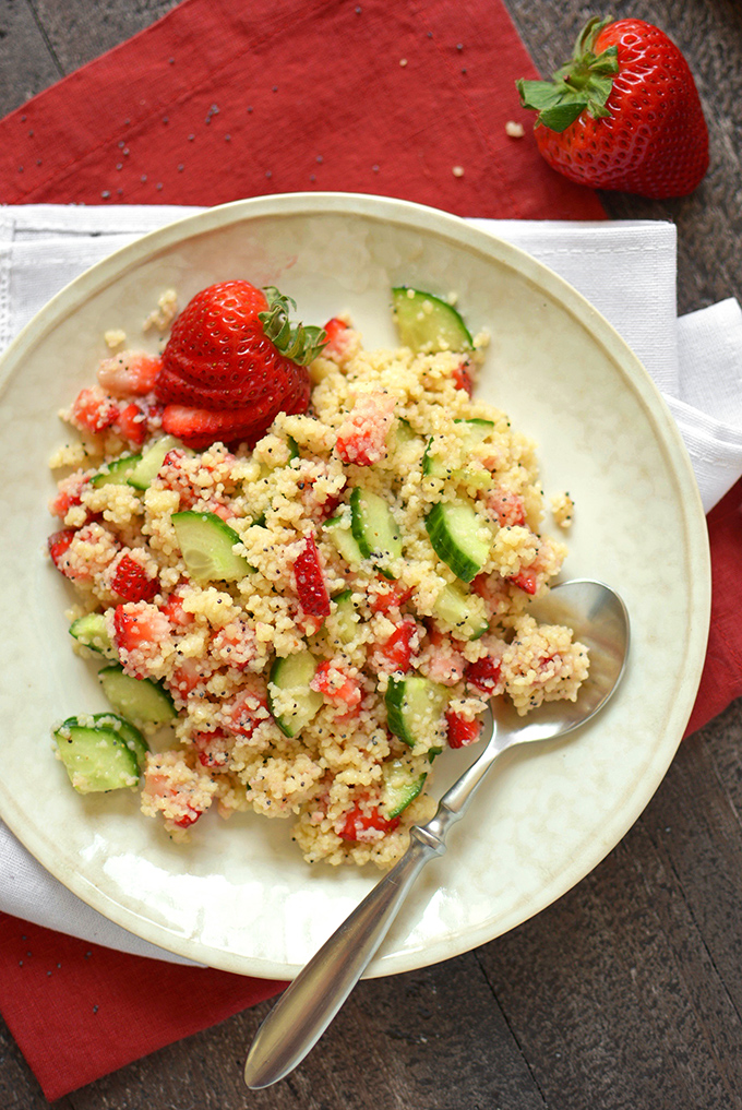 Strawberry Poppy Seed Couscous Salad