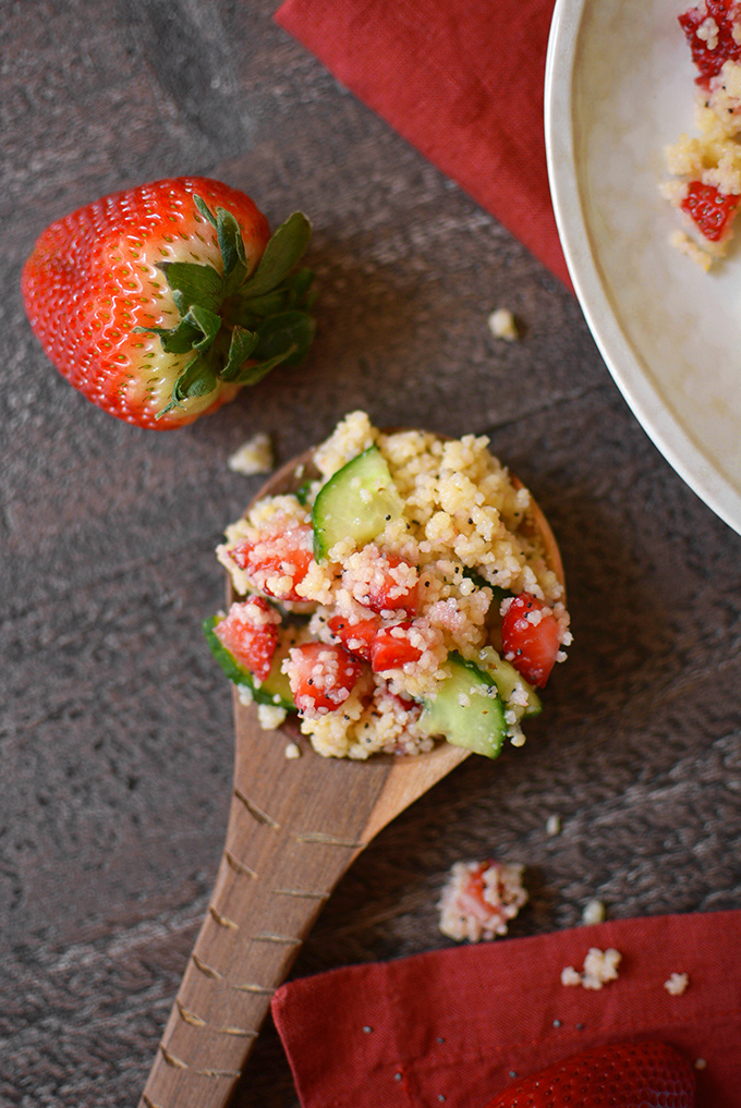 Strawberry Poppy Seed Couscous Salad