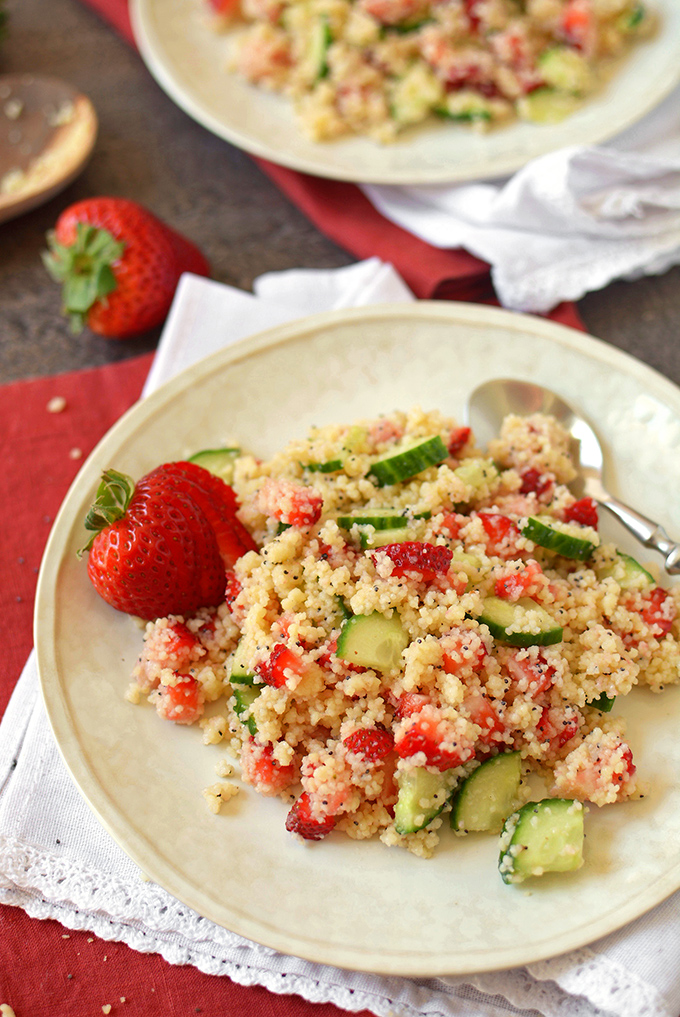 Strawberry Poppy Seed Couscous Salad