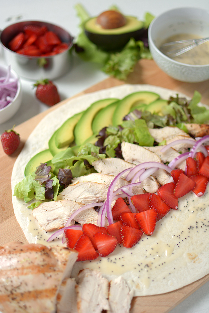 Strawberry Chicken Pinwheel Sandwiches