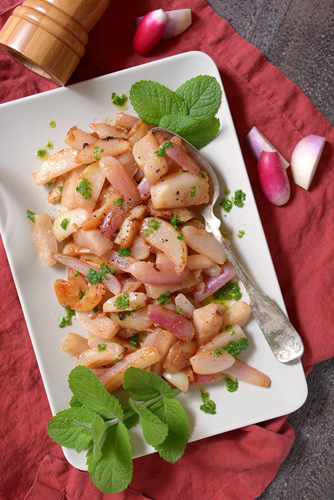 Butter-Braised Radishes and Turnips