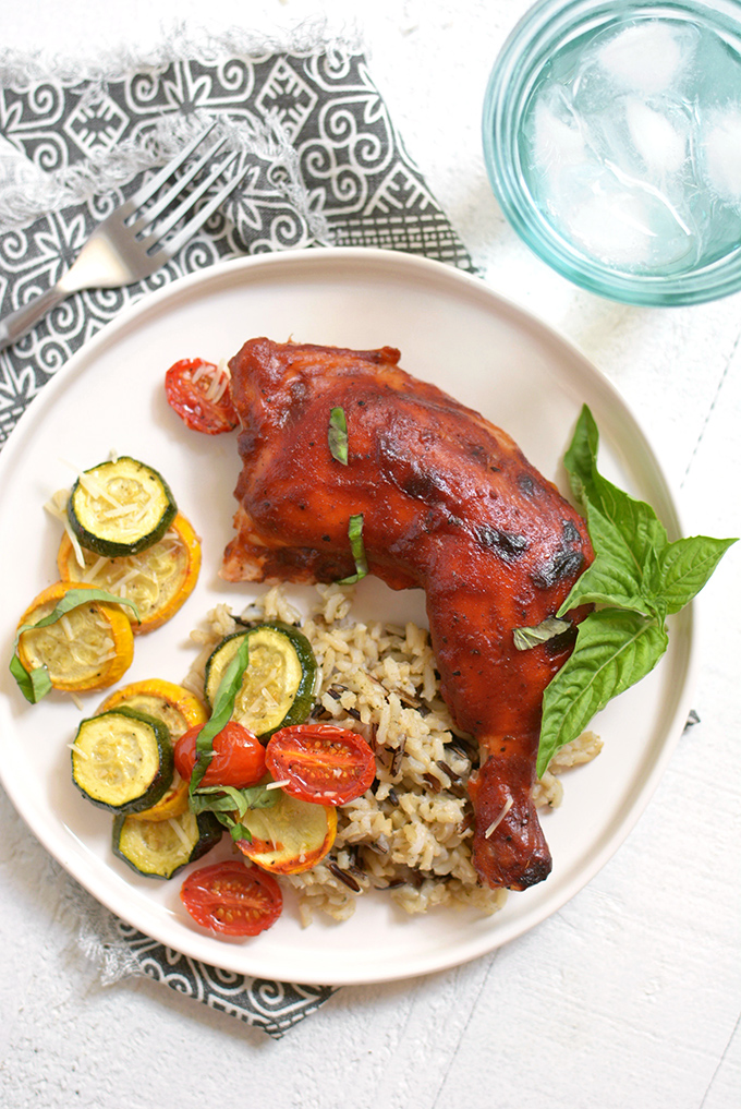 Sheet Pan BBQ Chicken with Summer Squash