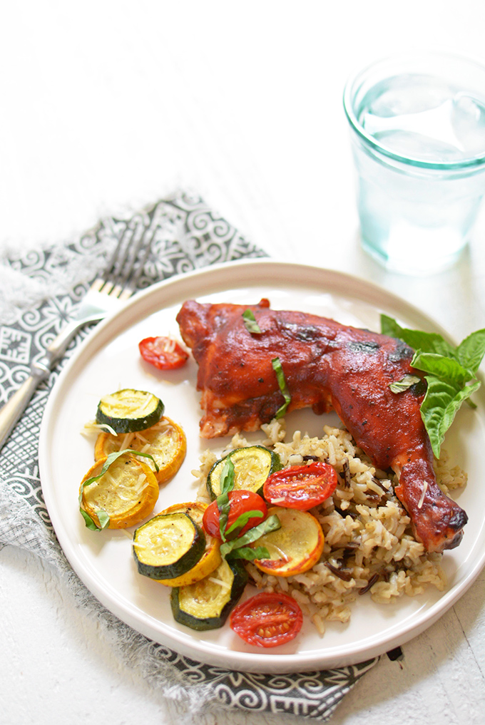 Sheet Pan BBQ Chicken with Summer Squash