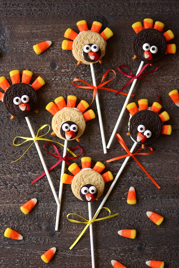 No Bake Turkey Cookie Pops