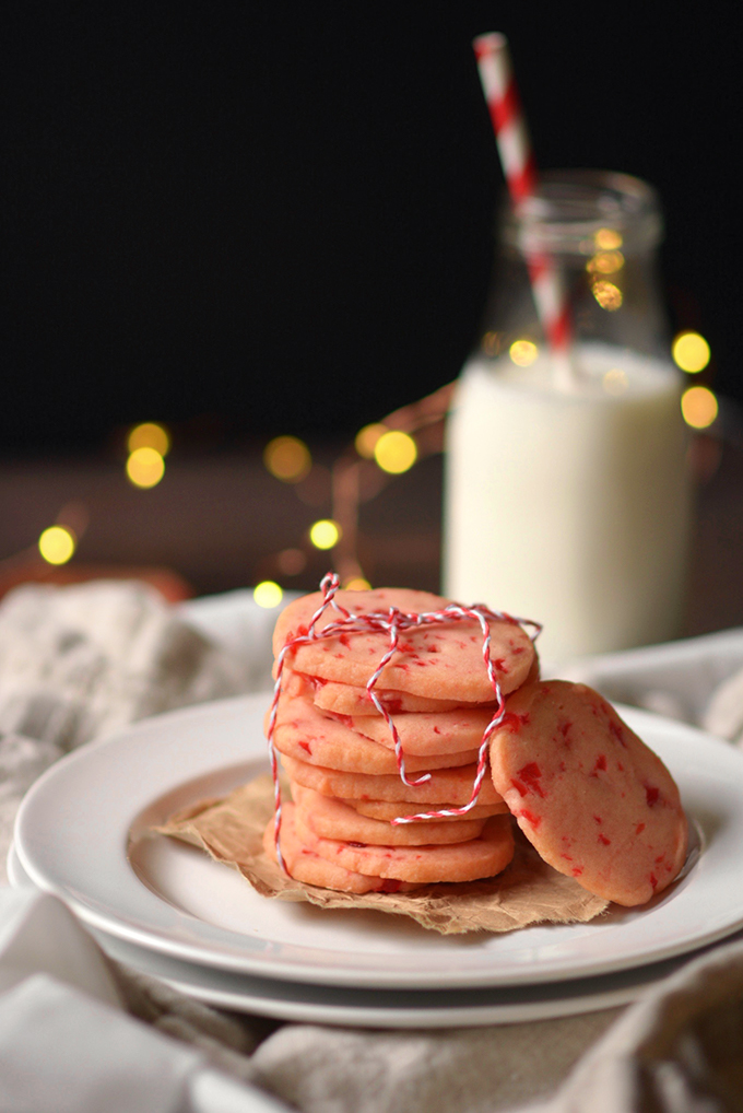 Cherry Almond Shortbread Cookies