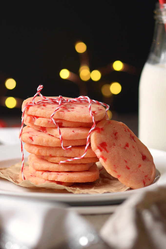 Cherry Almond Shortbread Cookies - Simple Seasonal