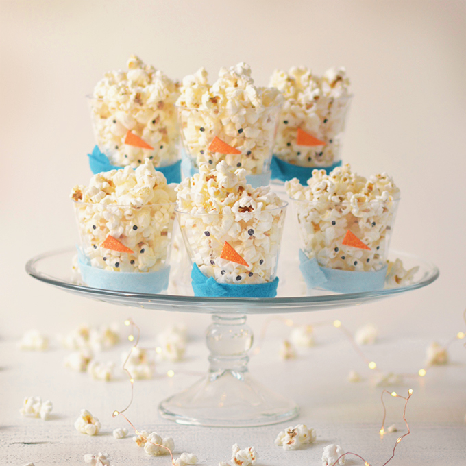 Snowman Popcorn Cups