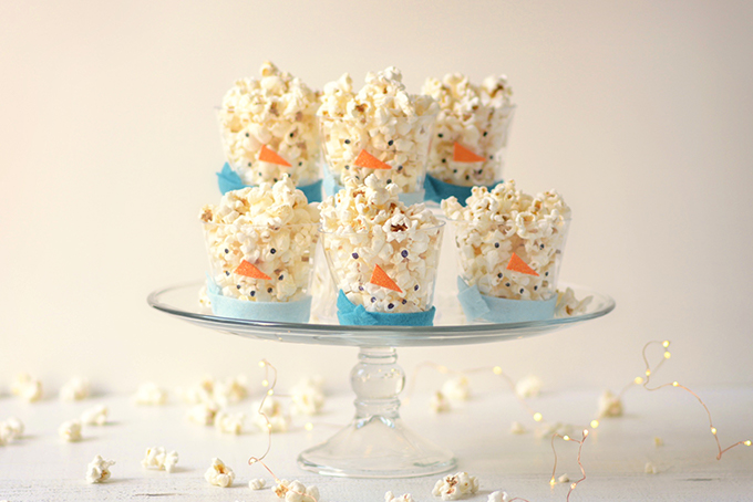 Snowman Popcorn Cups