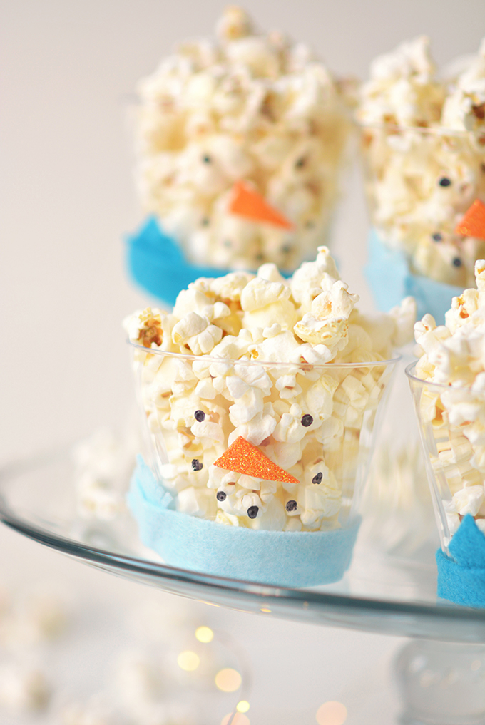 Snowman Popcorn Cups