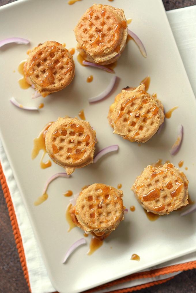 Chicken and Waffle Sliders with Spicy Maple Spread