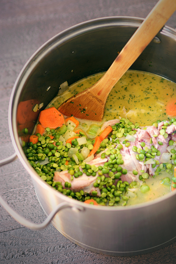 Hearty Split Pea and Ham Soup Prep