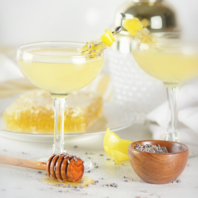 Lavender Bee's Knees Cocktail