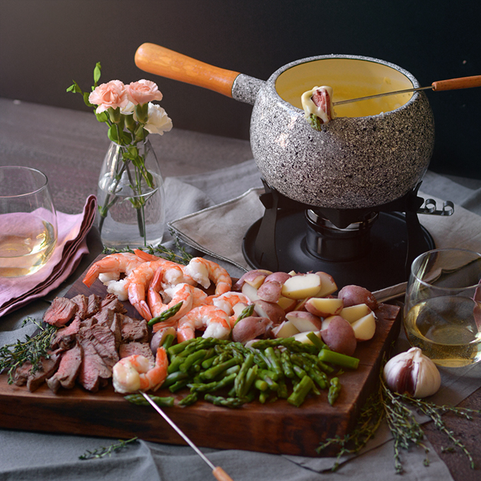 Easy Cheese Fondue for Two (the Best At Home Date Night!)