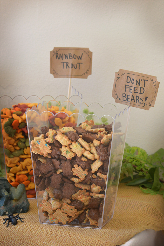 Rainbow Trout and Don't Feed the Bears Party Snacks