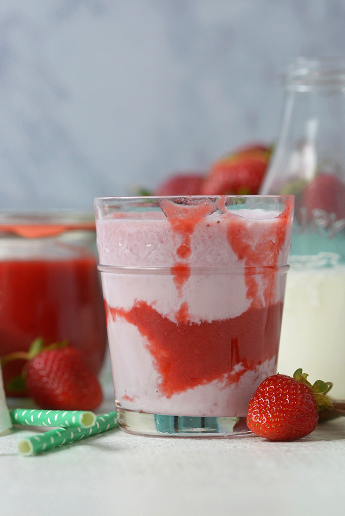 Homemade Reduced-Sugar Strawberry Milk